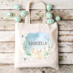 Personalized Easter Bunny Canvas Tote – Custom Watercolor Bag For Candy, Gifts & Spring Parties - Image 6