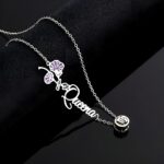 Embrace Her Story – Birthflower & Zodiac Necklace with Name – A Cherished Keepsake for Mom or Her - Image 4