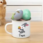 Personalized Easter Bunny Enamel Mug for kids