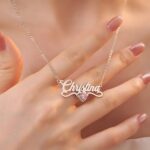 Embrace Her Story – Custom Name Necklace with Heart Birthstone – A Timeless Treasure for Her Special Moments - Image 7