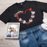 Wear Your Heart Proudly – Custom Grandma & Grandkids Name Shirt – For Cherished Nana Moments - Image 3