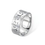 Embrace Heritage and Heart – Adjustable Hebrew Name Hammered Ring – A Cherished Token for Loved Ones - Image 2