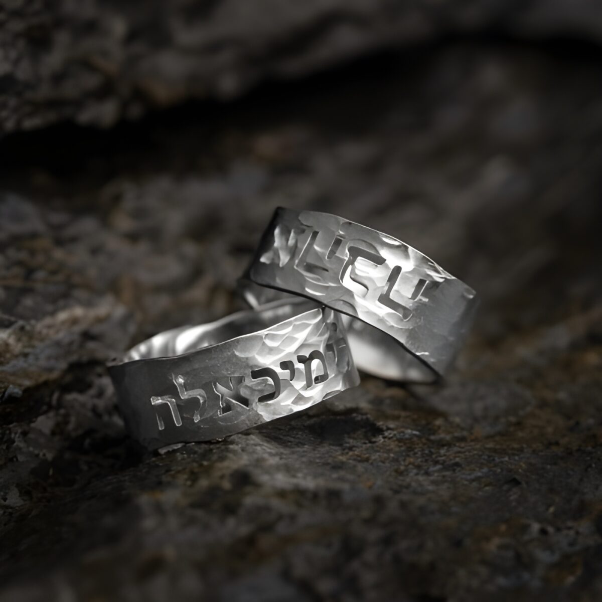 Personalized Hebrew name ring for cherished connections
