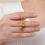 Embrace Faith and Color – Birthstone Cross Necklace in Sterling Silver – A Cherished Keepsake for Her Sacred Moments - Image 11