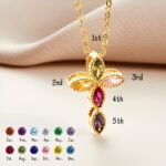 Embrace Faith and Color – Birthstone Cross Necklace in Sterling Silver – A Cherished Keepsake for Her Sacred Moments - Image 12