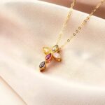 Embrace Faith and Color – Birthstone Cross Necklace in Sterling Silver – A Cherished Keepsake for Her Sacred Moments - Image 7