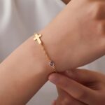 Embrace Faith and Love – Custom Birthstone Cross Bracelet – A Cherished Keepsake for Her Spiritual Journey - Image 6