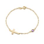 Embrace Faith and Love – Custom Birthstone Cross Bracelet – A Cherished Keepsake for Her Spiritual Journey - Image 7