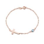 Embrace Faith and Love – Custom Birthstone Cross Bracelet – A Cherished Keepsake for Her Spiritual Journey - Image 8