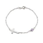 Embrace Faith and Love – Custom Birthstone Cross Bracelet – A Cherished Keepsake for Her Spiritual Journey - Image 9