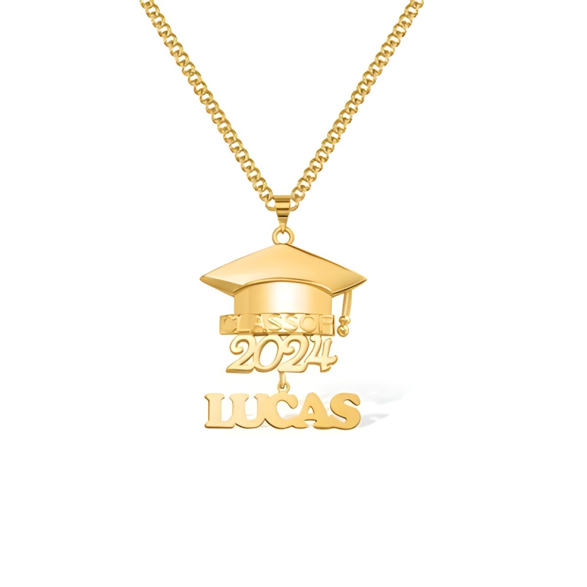 Personalized graduation cap necklace for cherished graduates