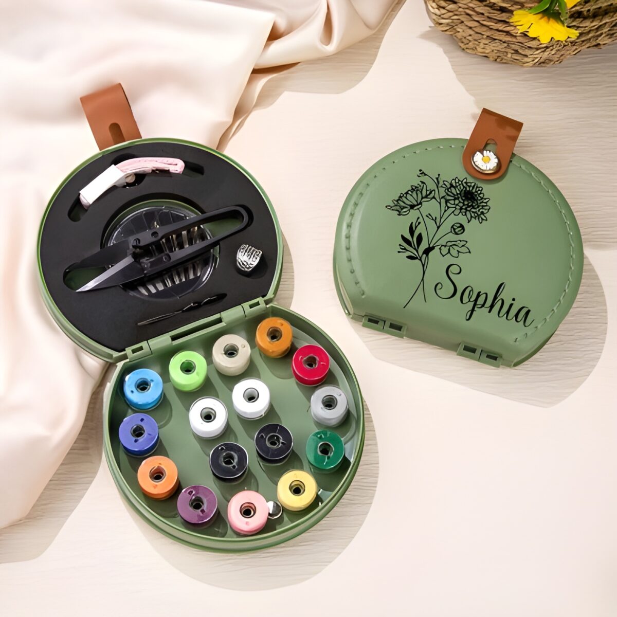 Personalized birth flower sewing kit for creative souls