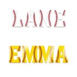 Custom softball baseball helmet decal for young champions