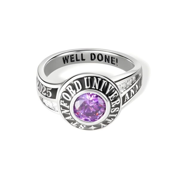 Custom birthstone graduation ring for milestones