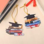 Celebrate New Beginnings – Graduation Cap Ornament with Books – A Keepsake for Class of 2024 Graduates - Image 5