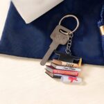Carry Your Triumph – Custom Graduation Cap & Book Keychain – Celebrate a Scholar's Journey - Image 2