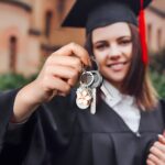 Carry Luck and Love – Custom Initial Clover Keychain – A Cherished Graduation Keepsake for Her - Image 4