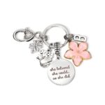 Carry Luck and Love – Custom Initial Clover Keychain – A Cherished Graduation Keepsake for Her - Image 6