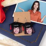 Celebrate Success with a Smile – Custom Graduation Cap Face Earrings – For Cherished Graduates and Friends - Image 5