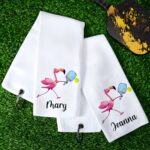Celebrate Every Match – Custom Flamingo Pickleball Sport Towel – For the Passionate Player - Image 2