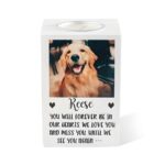 Custom pet photo candle holder for cherished memories