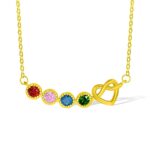 Carry Their Love Close – Birthstone Necklace for Mom’s Heartfelt Embrace - Image 2