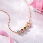 Carry Their Love Close – Birthstone Necklace for Mom’s Heartfelt Embrace - Image 4