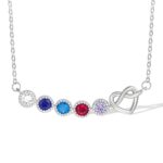 Birthstone necklace for mom's heartfelt embrace