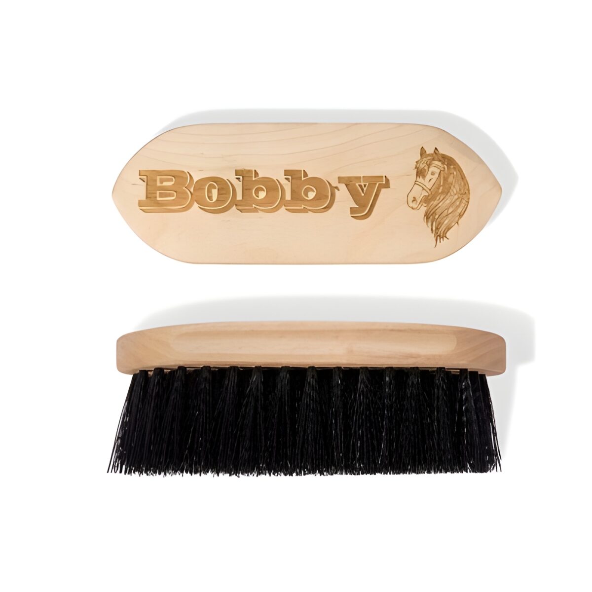 Custom engraved horse grooming brush for cherished equestrian friends