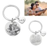 Engraved photo keychain gift for cherished memories