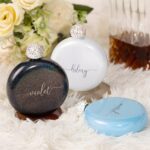Carry Sparkle & Sentiment – Engraved Round Flask with Rhinestone Lid – A Cherished Keepsake for Her - Image 2
