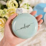 Carry Sparkle & Sentiment – Engraved Round Flask with Rhinestone Lid – A Cherished Keepsake for Her - Image 5