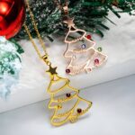 Celebrate Family Love – Custom Christmas Tree Necklace – A Cherished Holiday Keepsake for Her - Image 11