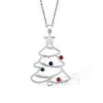 Celebrate Family Love – Custom Christmas Tree Necklace – A Cherished Holiday Keepsake for Her - Image 4
