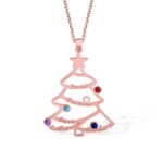 Celebrate Family Love – Custom Christmas Tree Necklace – A Cherished Holiday Keepsake for Her - Image 5