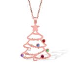 Celebrate Family Love – Custom Christmas Tree Necklace – A Cherished Holiday Keepsake for Her - Image 6