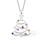 Celebrate Family Love – Custom Christmas Tree Necklace – A Cherished Holiday Keepsake for Her - Image 7