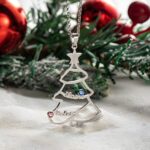 Celebrate Family Love – Custom Christmas Tree Necklace – A Cherished Holiday Keepsake for Her - Image 8