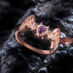 Embrace Your Unique Spirit – Birthstone Bat Ring – For Those Who Dare to Shine - Image 5