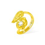 Embrace Forever – Angel Wings and Baby Feet Memorial Ring – A Tender Tribute for a Mother's Heart - Image 2