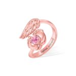 Embrace Forever – Angel Wings and Baby Feet Memorial Ring – A Tender Tribute for a Mother's Heart - Image 3