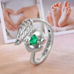 Embrace Forever – Angel Wings and Baby Feet Memorial Ring – A Tender Tribute for a Mother's Heart - Image 4