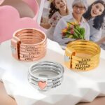 Carry Their Love Close – Rustic Sterling Silver Stacking Rings – For Cherished Mothers and Grandmothers - Image 12