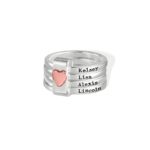 Carry Their Love Close – Rustic Sterling Silver Stacking Rings – For Cherished Mothers and Grandmothers - Image 4