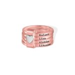 Carry Their Love Close – Rustic Sterling Silver Stacking Rings – For Cherished Mothers and Grandmothers - Image 5