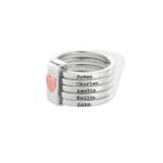 Carry Their Love Close – Rustic Sterling Silver Stacking Rings – For Cherished Mothers and Grandmothers - Image 7