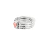 Personalized stacking rings for mothers close to heart