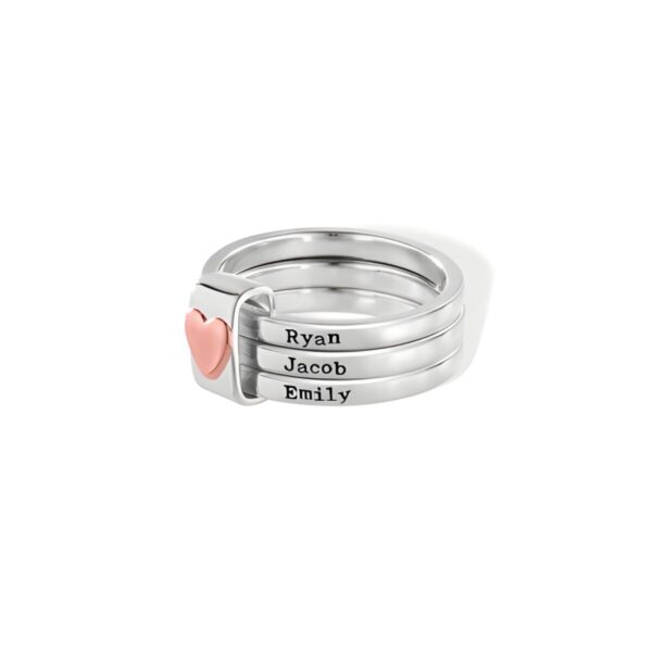Personalized stacking rings for mothers close to heart