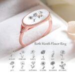 Embrace Eternal Blooms – Birth Flower Ring to Celebrate Her Unique Story and Love - Image 2