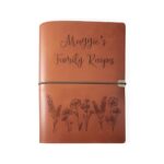Custom leather recipe book for family recipes